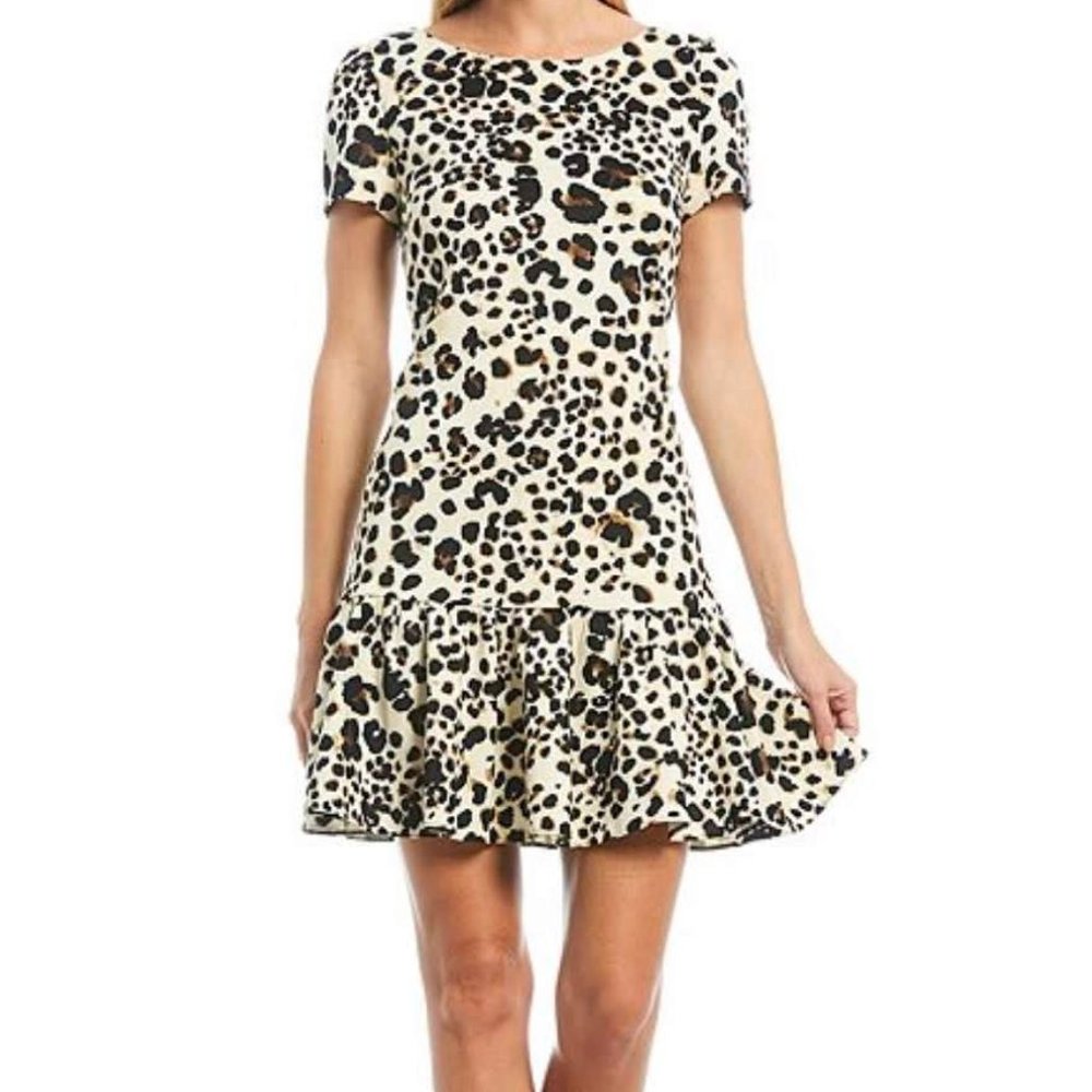 Betsey Johnson Leopard Cocktail Dress - size 4